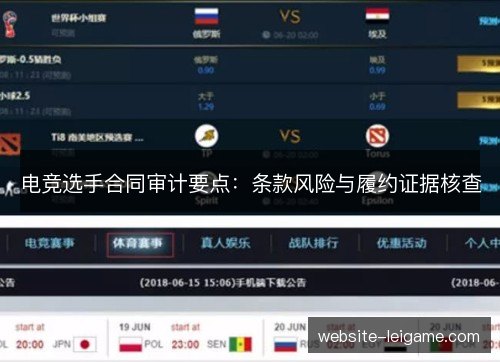 电竞选手合同审计要点：条款风险与履约证据核查